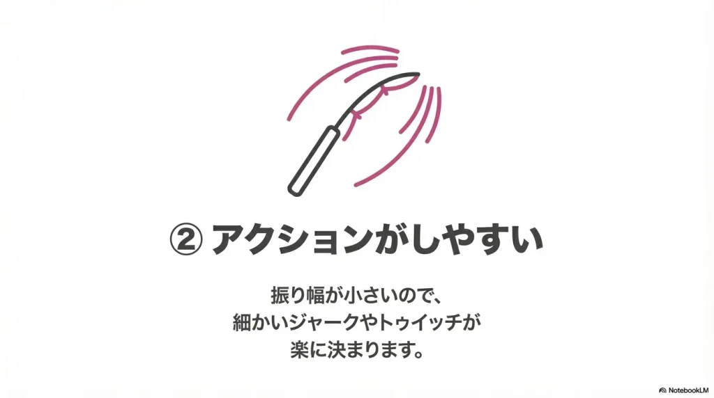 エギングのショートロッドはアクションがしやすい