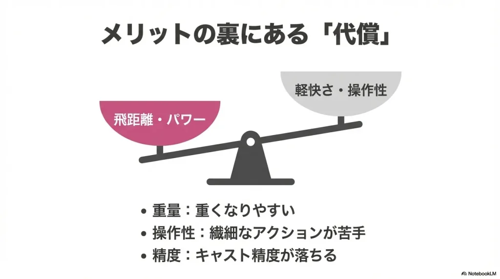 エギングのロングロッドのデメリットざっくりまとめ