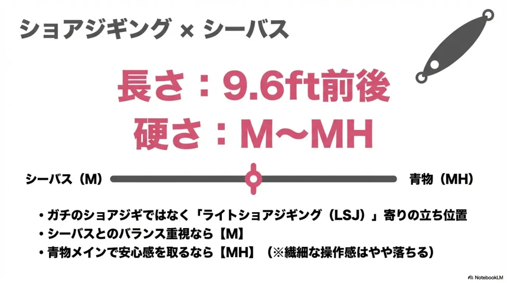 ショアジギングとシーバスで兼用しやすいおすすめスペック